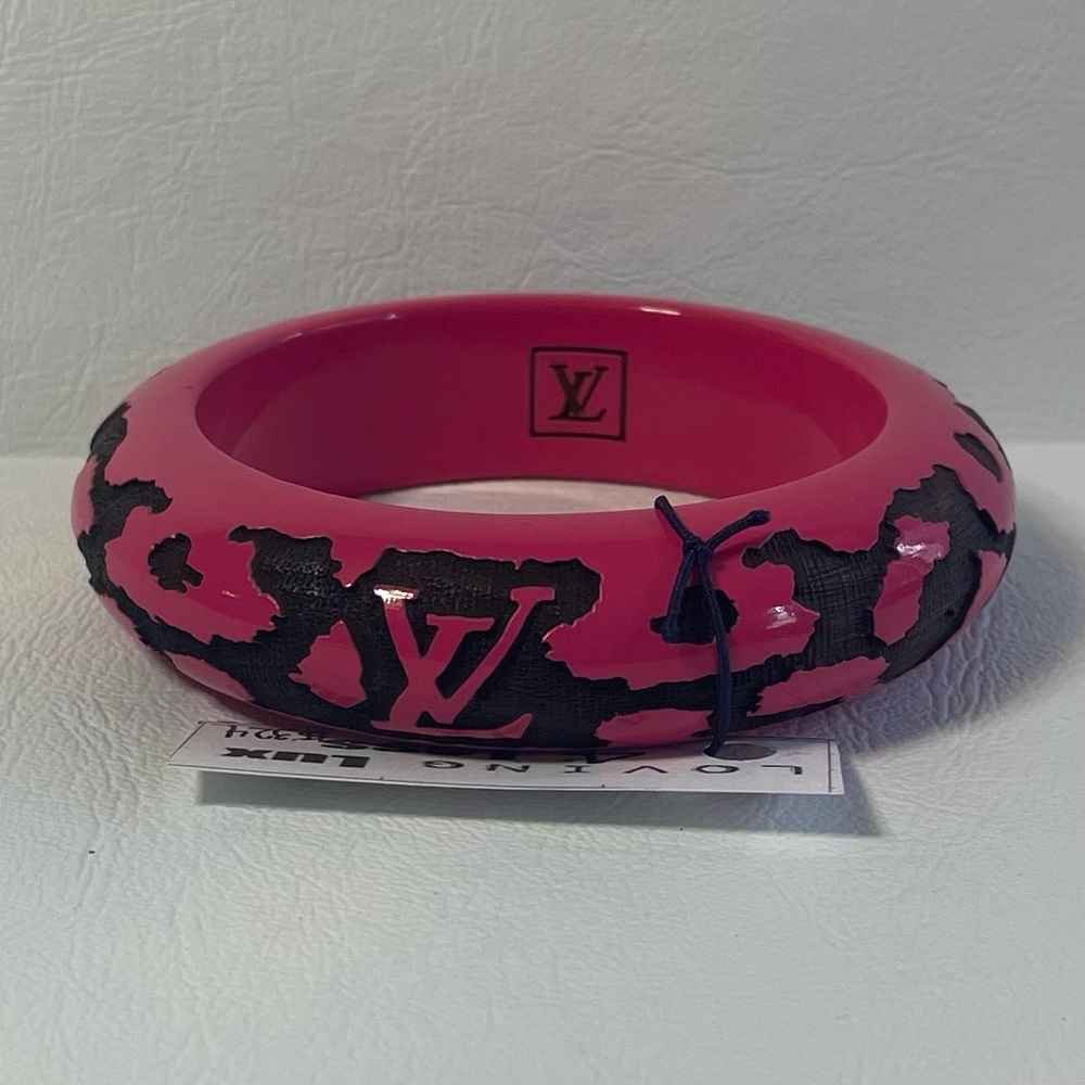 Louis Vuitton Pink and Black Bracelet
